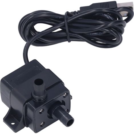 Pompe immergée basse pression 5V 1W avec câble USB, connecteur femelle DC5521, kit de pompe à eau submersible pour aquarium ou projet DIY. (1/5)