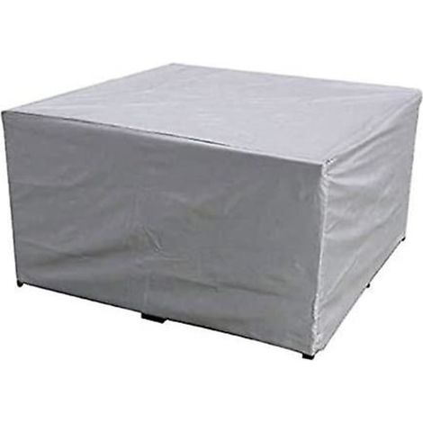 Housse, bâche rectangulaire imperméable pour mobilier d'extérieur, résistante au vent, à la pluie, aux UV et à la poussière, avec cordon de serrage (150 x 150 x 75 cm) (1/5)