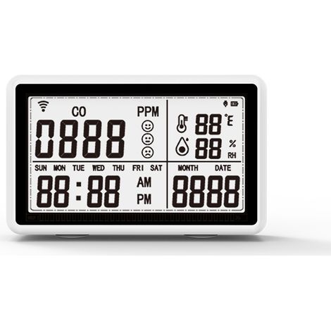 Thermomètre et hygromètre numériques avec notifications de l'application Tuya, capteur intelligent WiFi de température et d'humidité pour la maison, la chambre, le bureau ou la serre, horloge en temps (1/2)