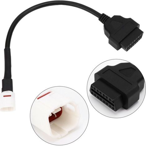 4Pin OBD2 Cable Diagnostico Moto compatible con YAMAHA OBDII Adaptador Conector (1/5)