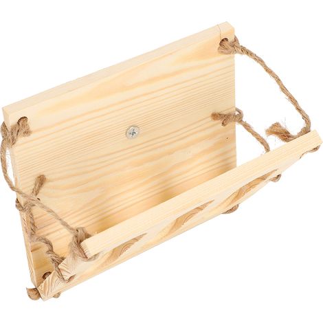 Mangeoire à foin pliable en bois pour lapins, avec support en herbe. Accessoires pour cages de petits animaux. (1/5)