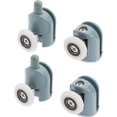 4PCS Rouleaux de porte, 23mm 25mm, Acier inoxydable, Charge 30kg, Pour cabine douche verre 4-6mm (1/5)