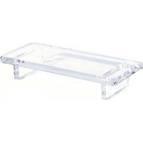 Plateau de comptoir de salle de bain en acrylique : plateau décoratif résistant à l'eau pour la cuisine et la salle de bain, idéal comme porte-savon ou meuble-lavabo. (1/5)