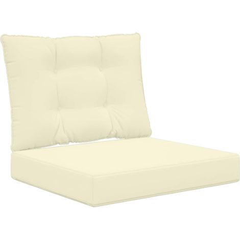 Maison Exclusive - Coussin de canapé d'extérieur 2 pcs Crème Polyester