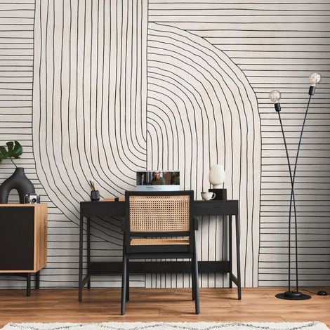 A.S. Creation Livingwalls Fototapete The Wall III 398941 Eine Rolle Ein Motiv 371 x 280 cm Creme Beige Schwarz (1/4)