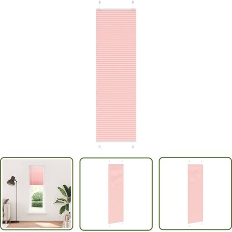 vidaXL Plissee Rosa 60x200 cm Stoffbreite 59,4 cm Polyester (1/5)