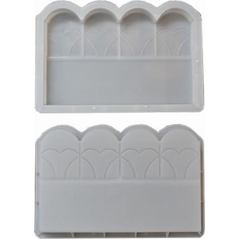 Moule À Béton - 40 x 40 x 4 cm - Forme Carrée Croisée 9 Compartiments - Pour Bordure De Pelouse Et Allée - Réutilisable En Plastique - 1 Pièce