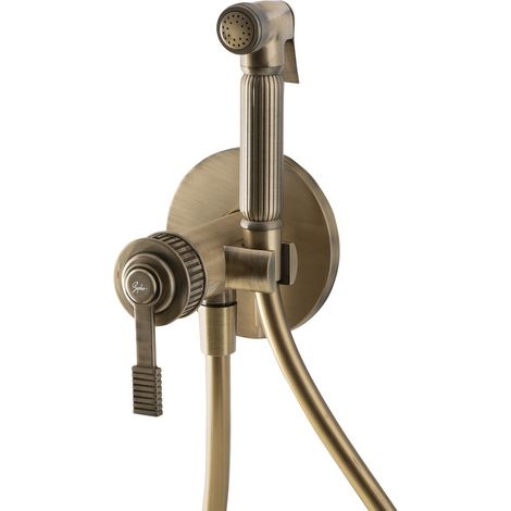 Mitigeur de bidet à encastrer VERSI avec douchette Stop, bronze (1/3)