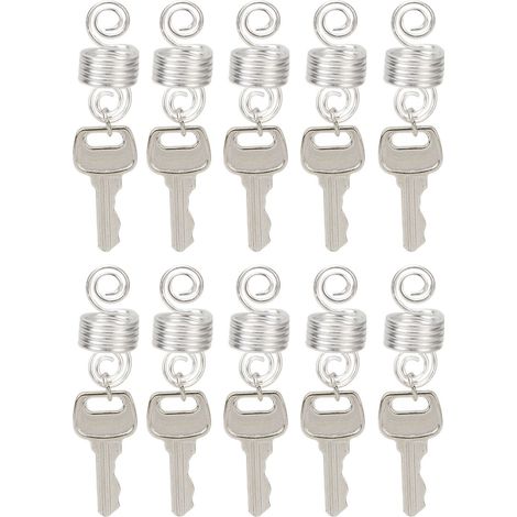 10 perles à barbe, ressorts à clés, ornements pour homme femme, décoration tressage cheveux (1/5)
