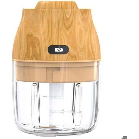 Hachoir à viande électrique étanche IPX5 250ml et hachoir à viande à grains de bois avec lame en acier inoxydable,adapté à la