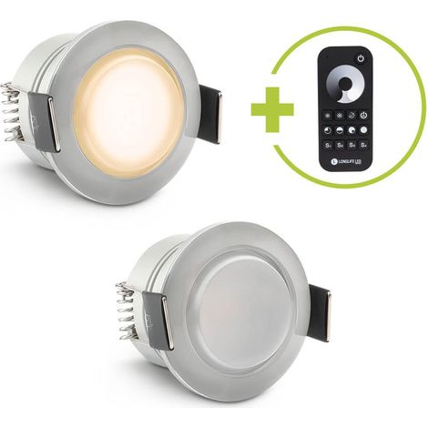 Einbaustrahler Mini Genova 3W 2700K IP65 - Farbe: acryl - Anzahl: 2x