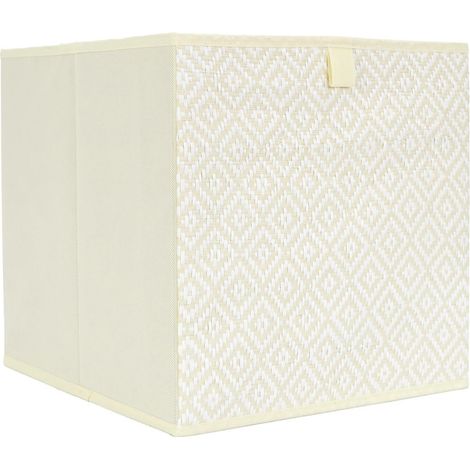 Étagère tressée pliable beige 30x30cm (1/4)