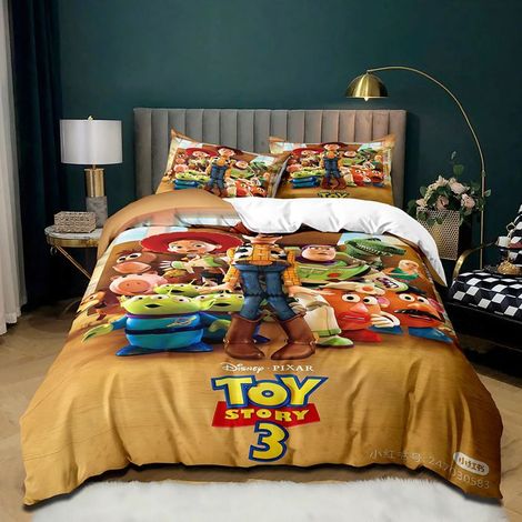 KLVGTIFS PU - 3 Pièces Housse de Couette,Housse de Couette 150x200cm +2 Taies d'oreiller 65x65cm en Microfibre Super Douce Animé 3 (1/5)