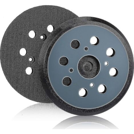 2 pièces de plateau de ponçage de rechange pour ponceuse orbitale à 8 trous et fixation auto-agrippante de 125 mm (bleu) (1/5)