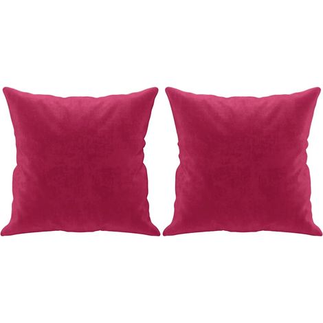 Maison Exclusive - Coussins décoratifs lot de 2 Rouge bordeaux 40x40 cm Velours