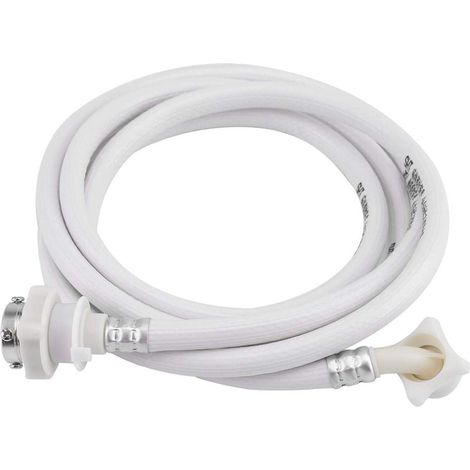 Tuyau d'arrivée d'eau, connecteur de Tube de Tuyau de rondelle de Tuyau en PVC Couleur Blanche Longue Longueur pour Divers Types de Machine à Laver Automatique(3mètres) (1/5)