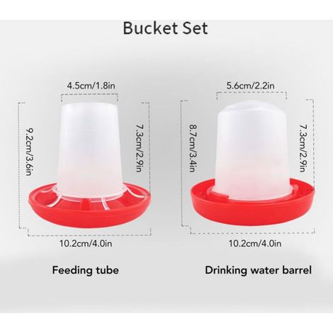 Kit Mangeoire Et Abreuvoir Pour Poussins - Plastique Epais - Pour Elevage De Volailles - 1 Unite (1/4)