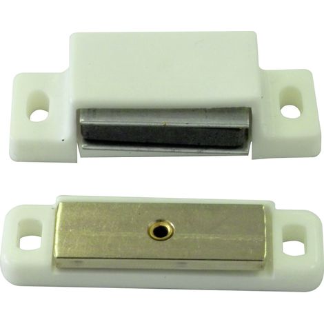 HSI Magnetschnäpper, mit beweglicher Platte, weiß, 4kg, 2 STK