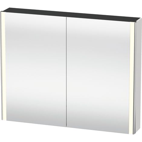 Armadio a specchio XSQUARE 1000x800x156mm, 27 W bianco lucido