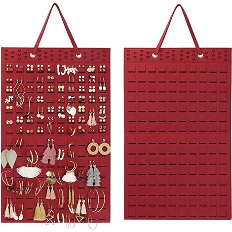 Présentoir à boucles d'oreilles pendantes, panneau d'affichage à 150 emplacements pour jusqu'à 300 paires de boucles d'oreilles/tiges, lot de 2. (1/5)
