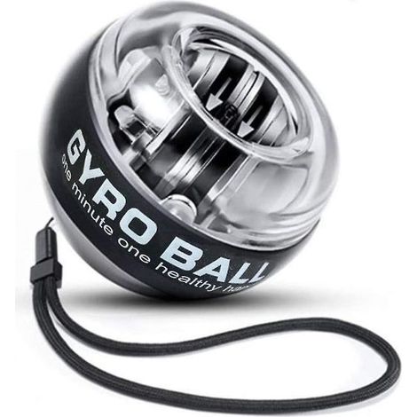 Boule gyroscopique de poignet à démarrage automatique – Renforcement des poignets et avant-bras – Design compact et portable – Exercice de force musculaire (1/2)