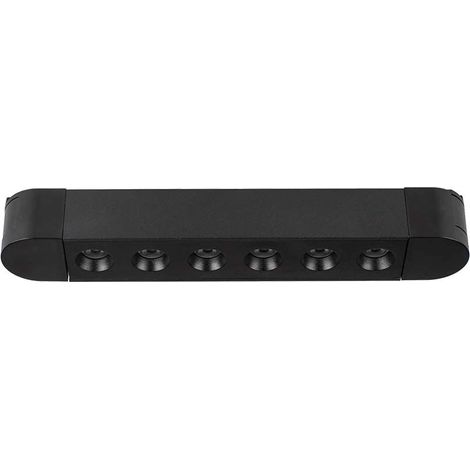 V-TAC Faretto LED Lineare da Binario Magnetico Slim 5W Colore Nero Bianco Naturale
