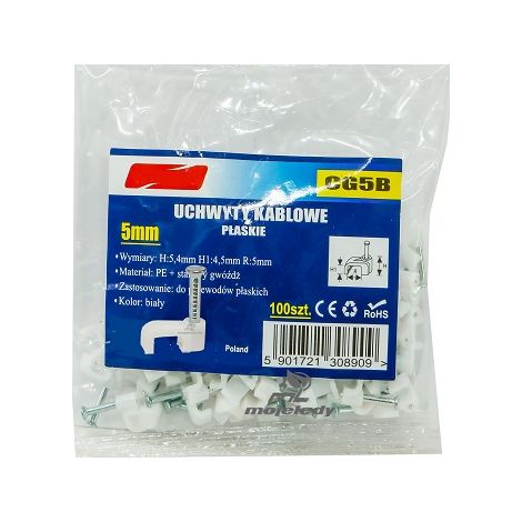 Portacavo piatto bianco 4.5/5 100 pz CG5B (1/2)