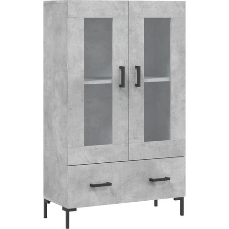 Credenza cassettiera mobile contenitore organizer cucina soggiorno salotto alto 695 x 31 x 115 cm legno ingegnerizzato grigio 020034474