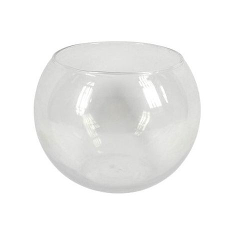 DUE ESSE DISTRIBUZIONI Vaso Palla Vetro D 16 Cm H 13 Cm Natural Scatola Regalo