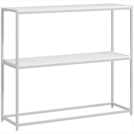 Console blanc en panneaux de particule 100 x 30 x 87 cm (1/5)
