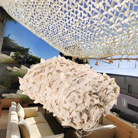 1 Filet de camouflage, Toile ombrage, Tissu polyester Oxford, Imperméable, Résistant UV, Jardin, Terrasse, Camping