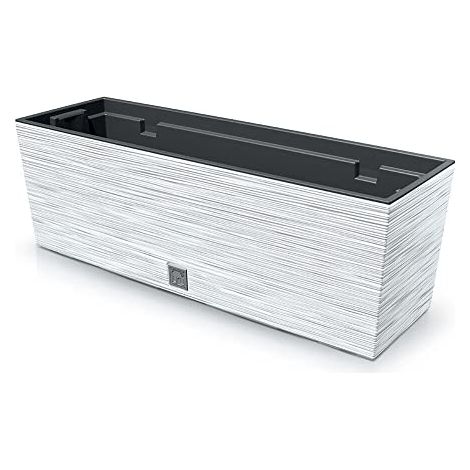 Pot à réserve d'eau oblong 58x18x19,5 cm – Capacité 12 litres – Système de réserve d'eau intégré – Pour entretien facilité des plantes – Prosperplast - DFC600