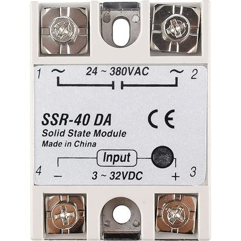 Applicable Module de relais à semi-conducteurs à courant continu 24 V-380 V SSR-40DA 40 A 3-32 V DC-AC (1/4)