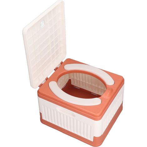 Pot de voyage portable pour enfants, léger, pliable et épais, idéal pour les urgences en voiture, le camping et les activités de plein air. Couleur camélia rouge. (1/5)