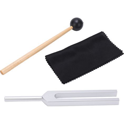 Fourchette de Tuning 528Hz en Acier pour la Méditation, Réduction du Stress et Thérapie Sonore avec Accessoires (1/5)