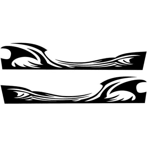 Autocollants universels en vinyle en forme de flamme pour voiture, imperméables, compatibles avec les SUV, camions et autres véhicules (RN). Décoration latérale pour véhicules. WHBYV (1/4)