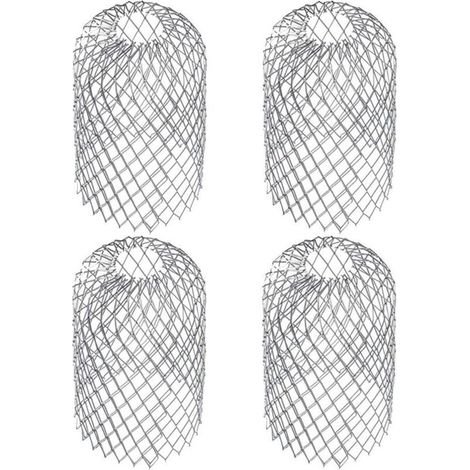 4 Pièces Crapaudines pour Gouttière D’Environ Filtres De Gouttière Grille Grillage Stop Feuille Crapaudine Crépine Pare Feuille Cache Gouttière Acier Inoxydable 6,69 X 3,15 Pouces