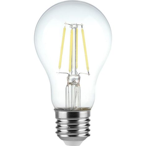 V-TAC LED-Lampe GLS - E27 Fassung - IP20 - Klar - 4W - 400 Lumen - 6500K (1/5)