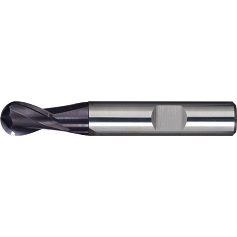 Fresa de radio completo D.10mm Longitud de corte 24mm VHM TiAlN HB Z.2 corta TECWERK