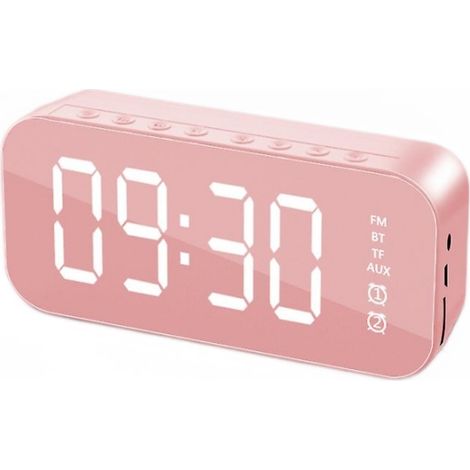 Réveil-Enceinte Bluetooth - Cube Sonore 5 W - Portée 10 M - Batterie 1200 MAh - Carte Mémoire Jusqu'à 32 Go - 1 Pièce (1/5)