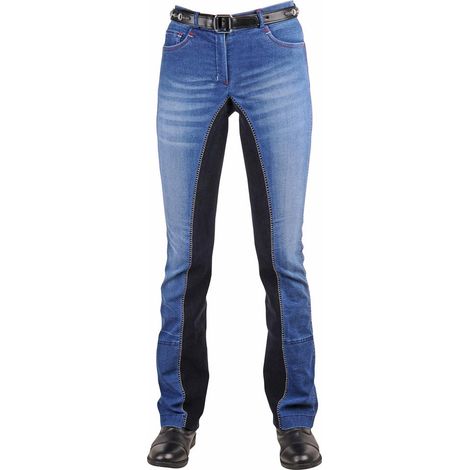 7/8 ans, Jeans et bleu marine 6169: Jeans Jodhpur - Pantalon d'été en jean pour femme