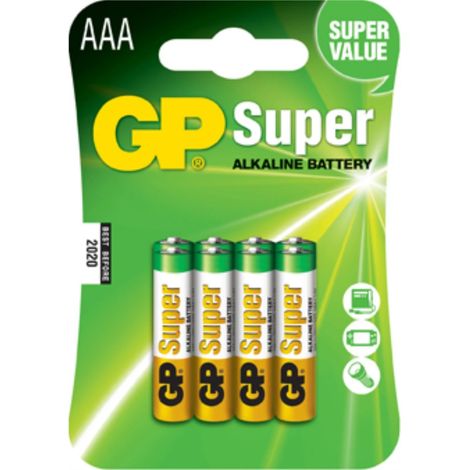 Pile alcaline GP 8 AAA (LR03-B8 GP) 1,5 V (G240) GP24A