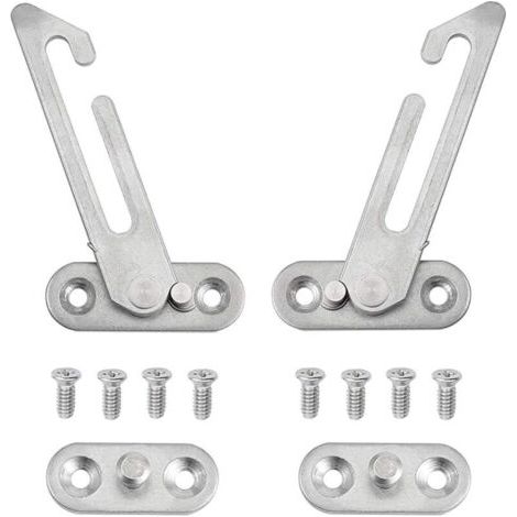 Lot de 2 lève-vitres en PVC – Acier inoxydable 304 – avec vis – pour fenêtres gauche et droite (1/4)