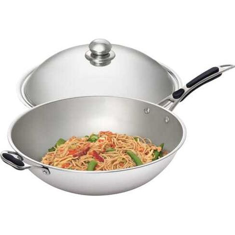 Sauteuse wok inox 6 Litres, (Ø)360 mm (1/2)