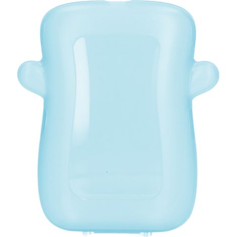 Boîte à rabat anti-pression, sachet transparent portable anti-pression pour purées et jus, bleu (1/5)
