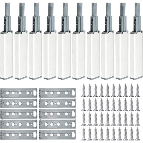 10 Pièces Push to Open Aimant Poussoir, Poussoir Porte Placard avec Une Simple Pression Pousse Lache Porte Loquet Magnetique Poussoir pour La Porte de L'armoire Meuble Tiroir Placard (1/5)