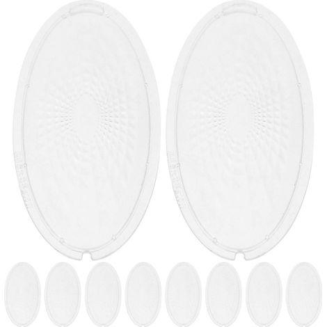 Lot de 5 paires de couvercles de rechange pour lampes de hotte aspirante - Accessoires d'éclairage pour hotte aspirante - Installation facile pour cuisine intérieure - 12,4 x 6,4 x 0,2 cm (1/4)