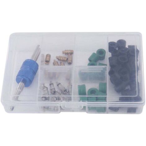 71Pcs A / C Air Conditionné Valve Core R12 R134A RéFrigéRation AC Master Kit de RéParation