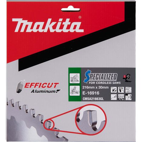 Lame de scie pour aluminium Makita E-16916 216x30 mm Z63 0°