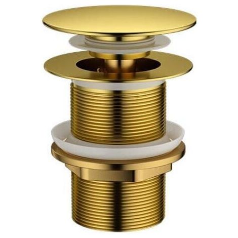 1" 1/4" Universal Sink Bidet Drain Plug Waste Drain Plug Made of Durable Gold Plated Brass Without Overflow MUMU (1/4)